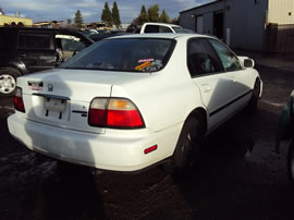 1996 HONDA ACCORD LE, 2.2L AUTO 4DR, COLOR WHITE, STK A14158